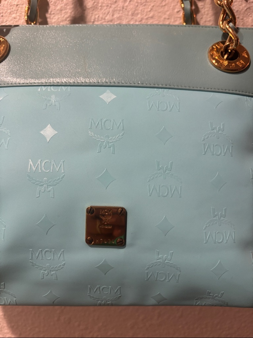 MCM Vintage Aqua Blue Shoulder bag - Picture 2 of 10